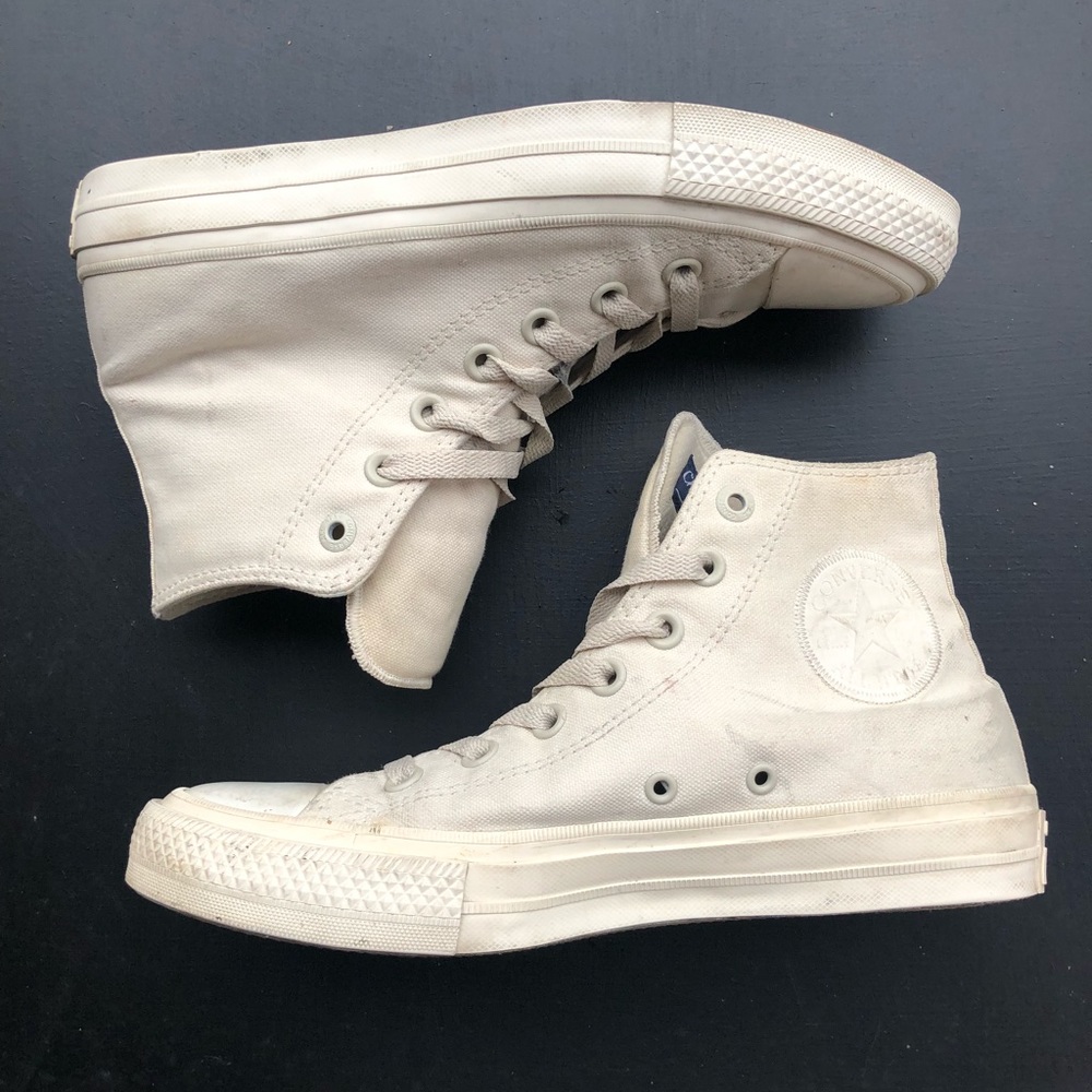 Converse Chuck Taylor II all white hightop sneaker